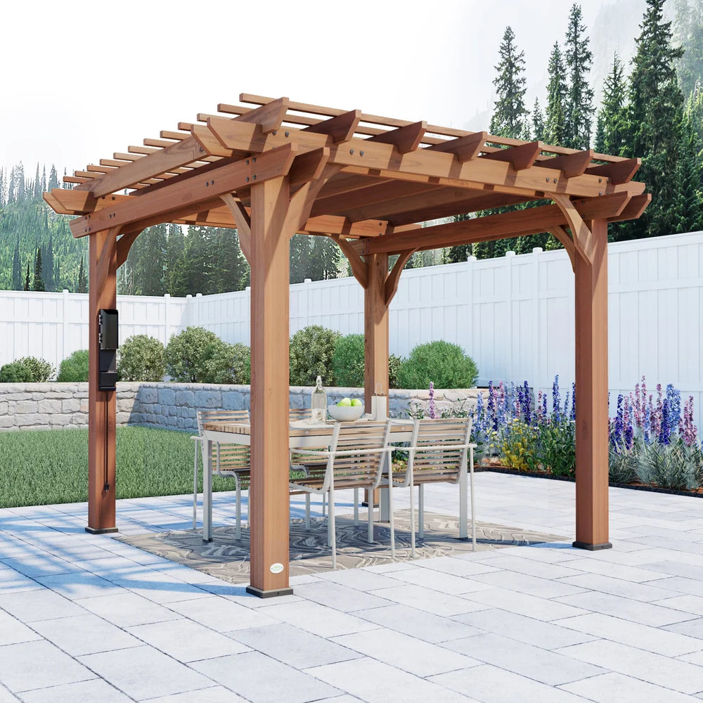 10×10 Beaumont Cedar Pergola — Professionally Installed