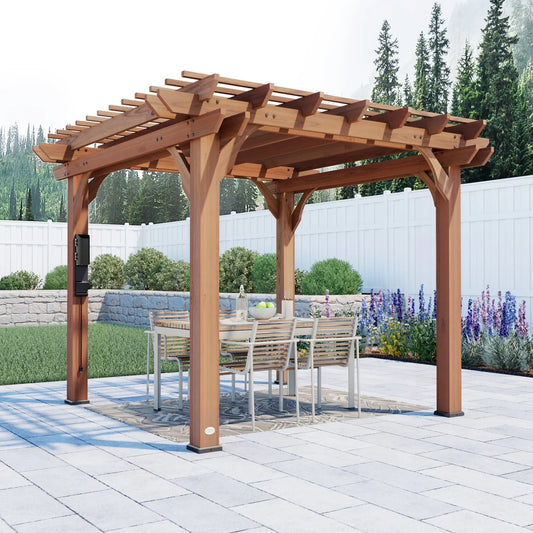 10×10 Beaumont Cedar Pergola — Professionally Installed