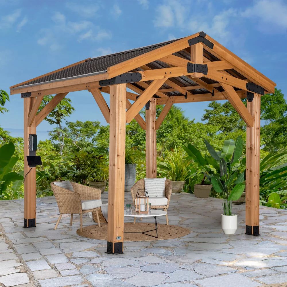 10×10 Norwood Cedar Gazebo — Professionally Installed