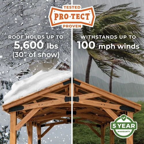 10×10 Norwood Cedar Gazebo — Professionally Installed