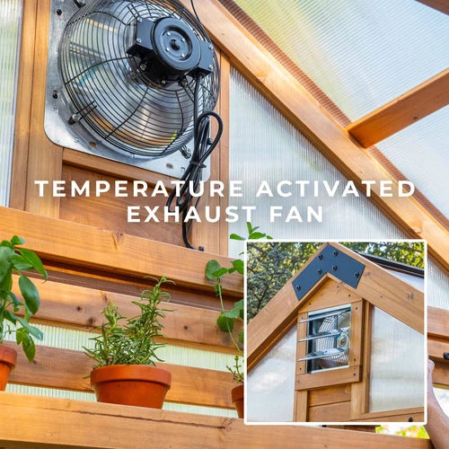 13×11 Bellerose XL Cedar Greenhouse — Professionally Installed