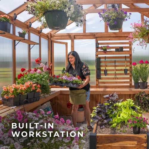 13×11 Bellerose XL Cedar Greenhouse — Professionally Installed