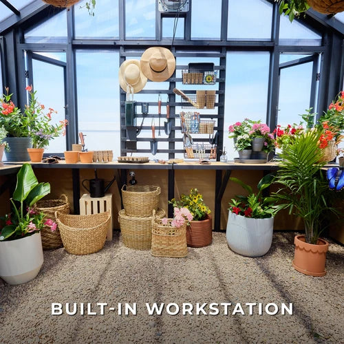 14×12 Larkspur Maintenance-Free Metal Greenhouse — Professionally Installed  $13,500 PROFESSIONALLY INSTALLED
