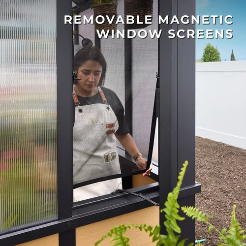 14×12 Larkspur Maintenance-Free Metal Greenhouse — Professionally Installed  $13,500 PROFESSIONALLY INSTALLED