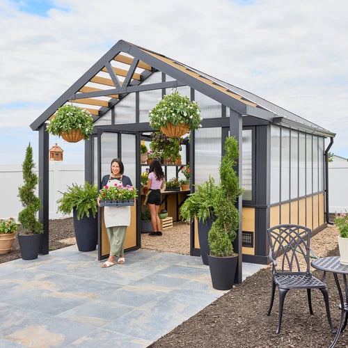 14×12 Larkspur Maintenance-Free Metal Greenhouse — Professionally Installed  $13,500 PROFESSIONALLY INSTALLED