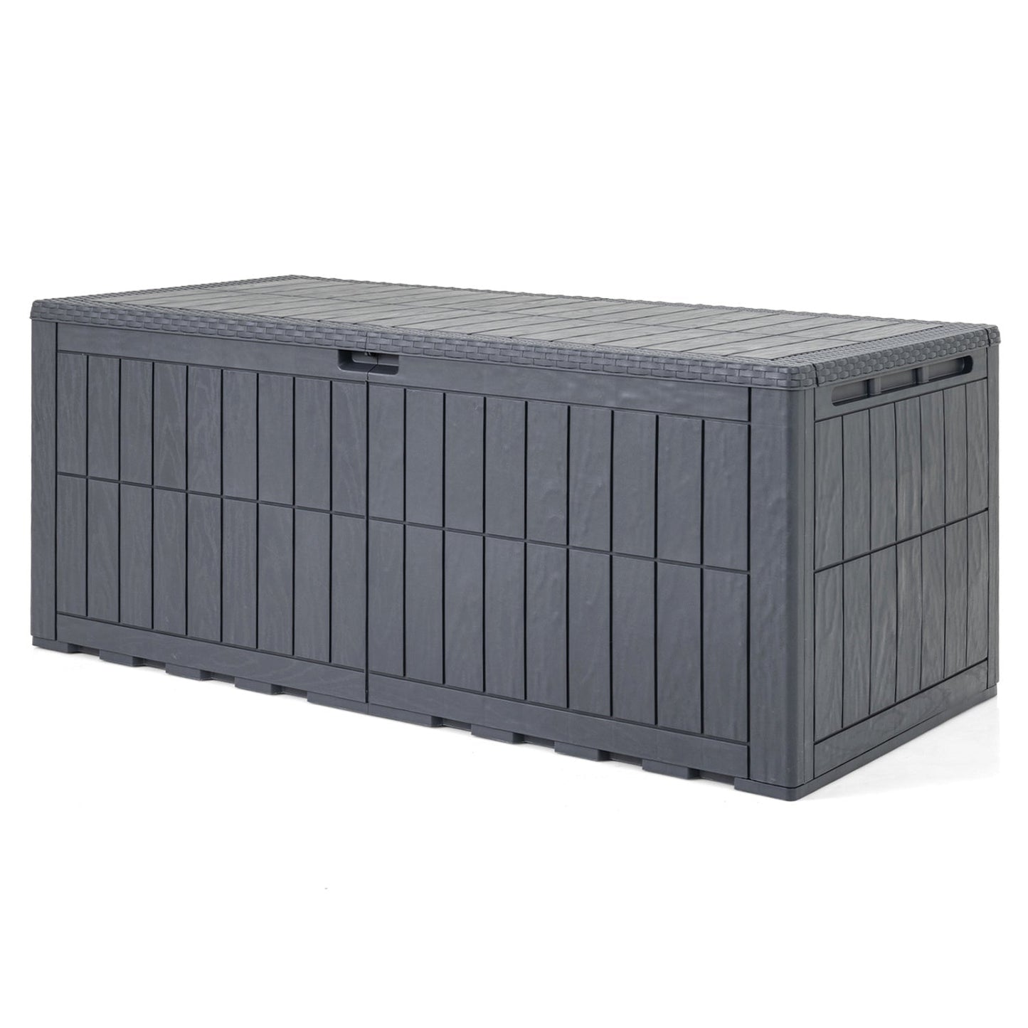 180 Gal Outdoor Deck Box All-Weather Lockable Storage Bin with Lid and Handles