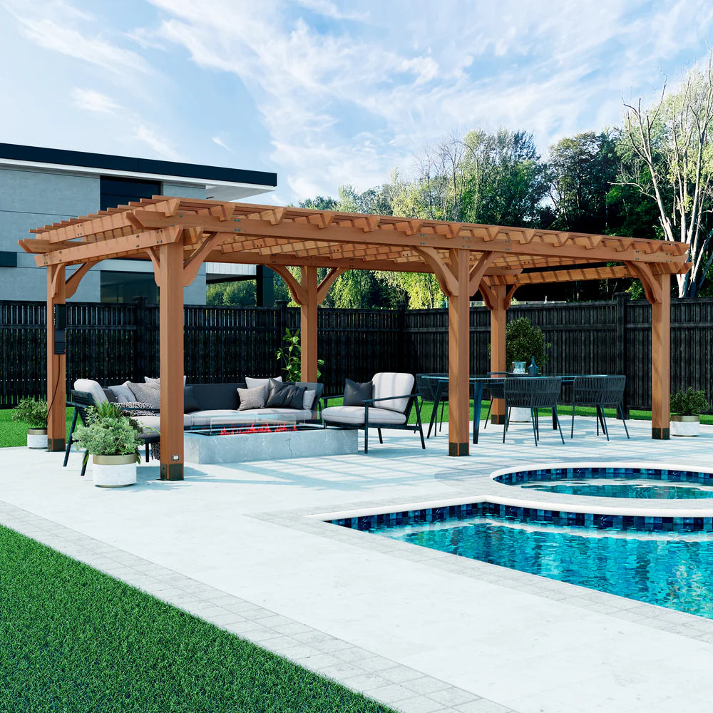 24×12 Beaumont Cedar Pergola — Professionally Installed