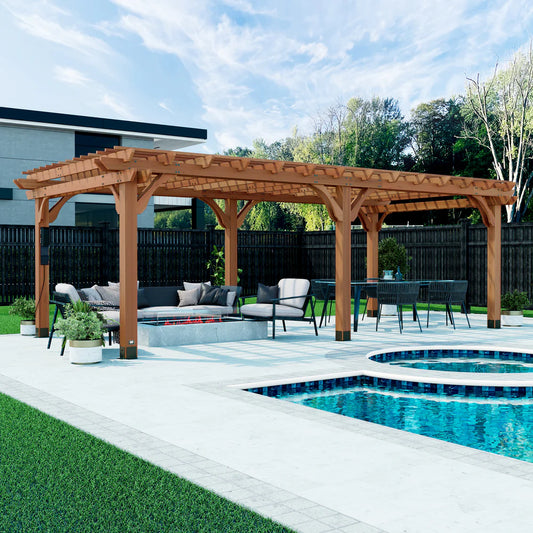 24×12 Beaumont Cedar Pergola — Professionally Installed