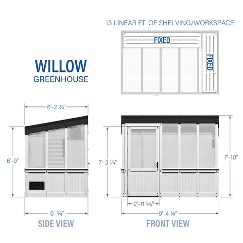 9×6 Willow Cedar Greenhouse — Professionally Installed