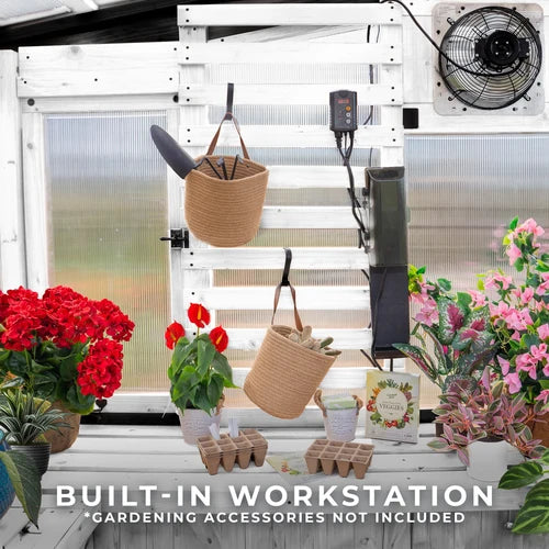 9×6 Willow Cedar Greenhouse — Professionally Installed
