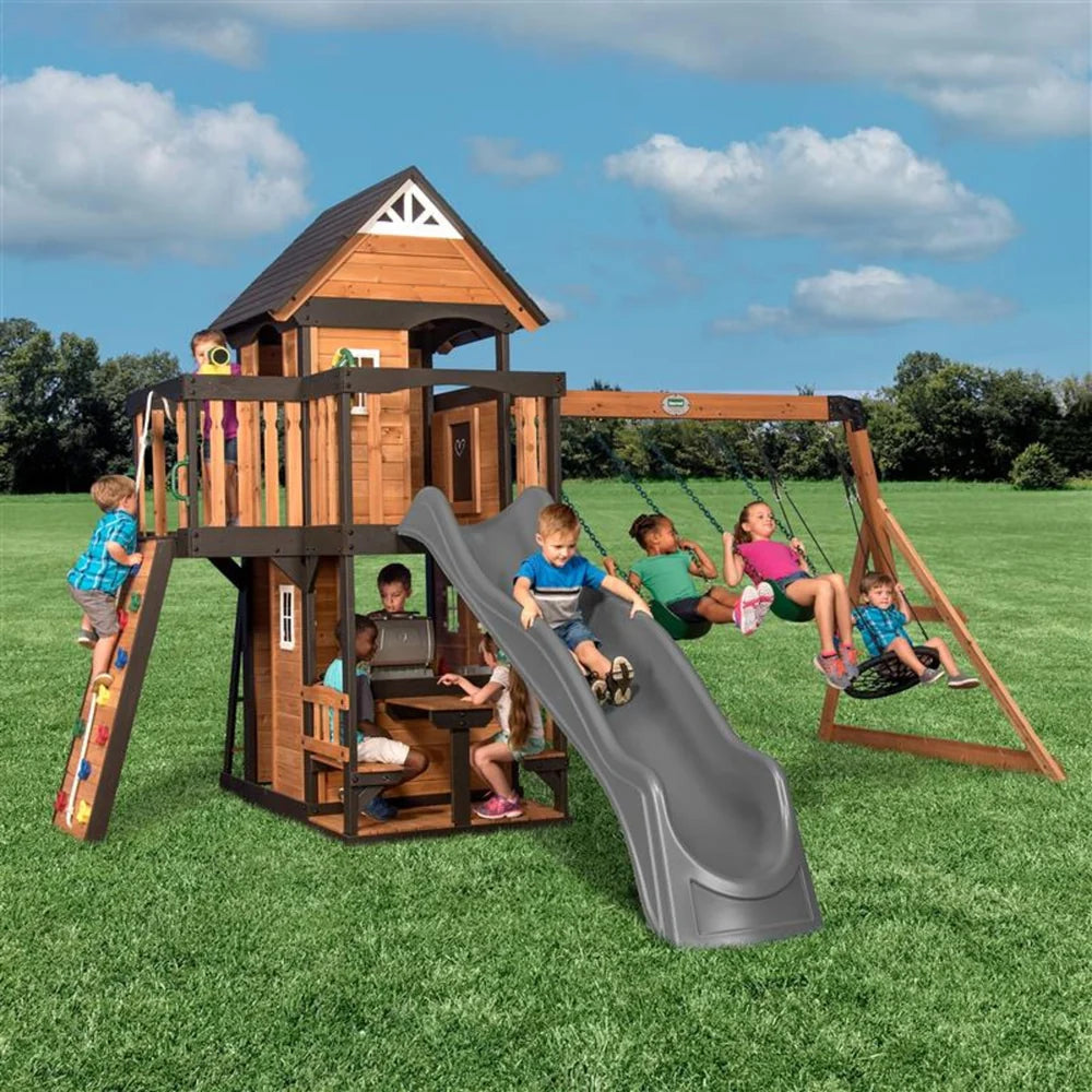 Canyon Creek Wooden Swing Set — Professionally Installed