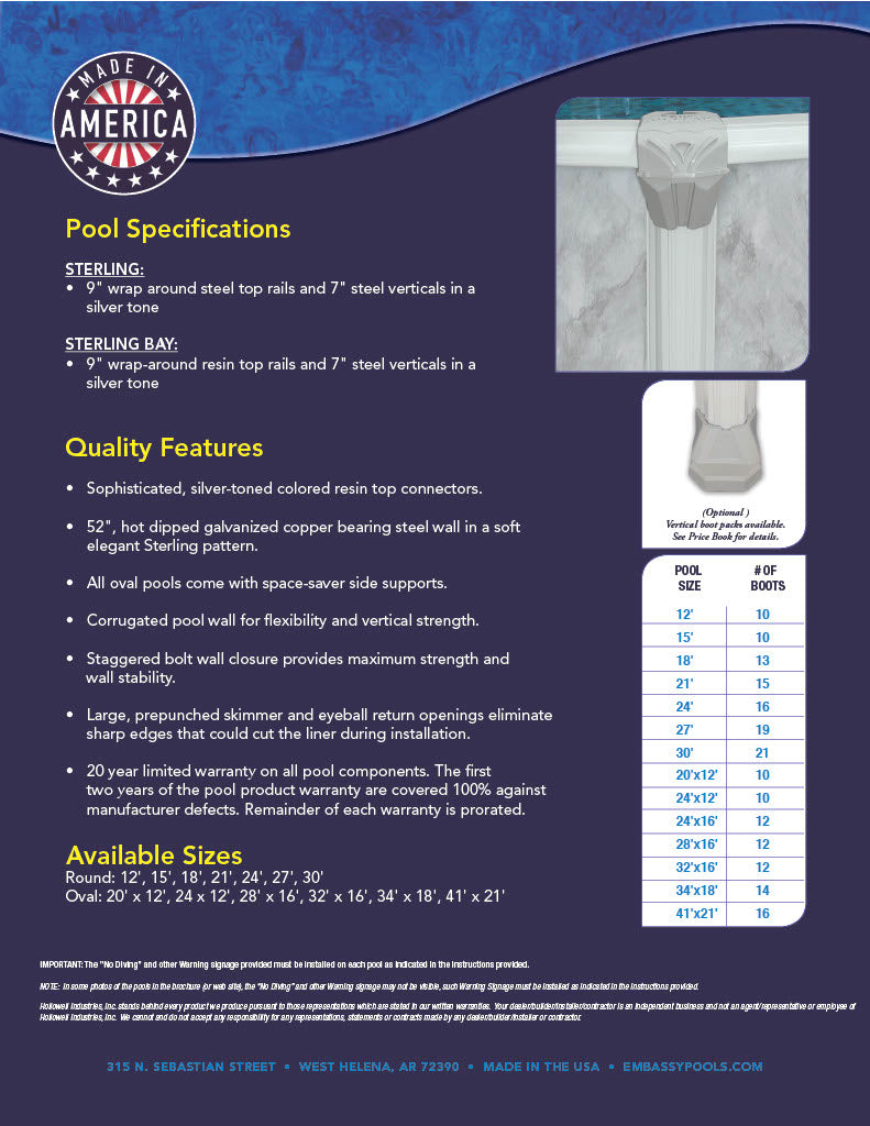 Ultimate Pool Package 21' Sterling Above Ground Swimming Pool