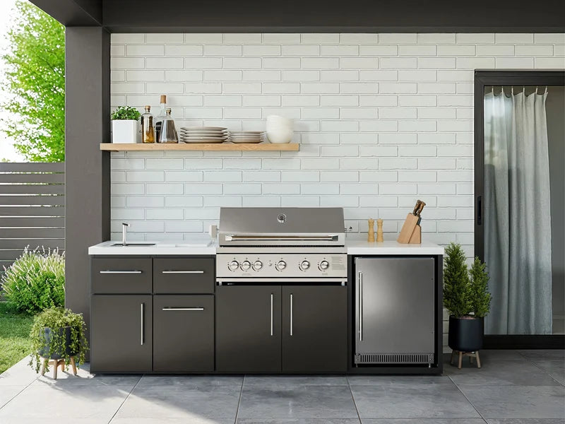 Emory 9' Outdoor Kitchen with Built-In Appliance — Professionally Installed