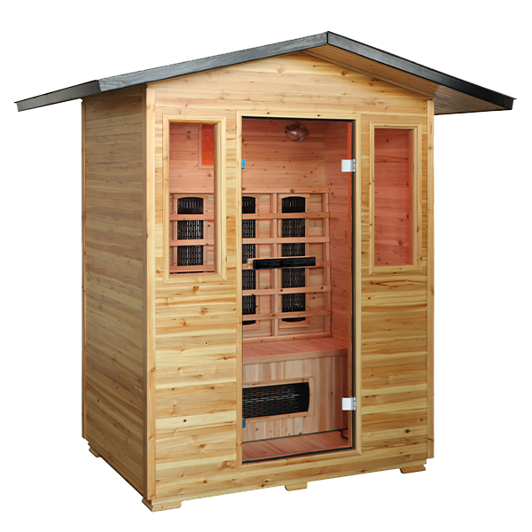 Cal Solara Outdoor 120v Infrared Sauna – 3 Person – Professionally Installed