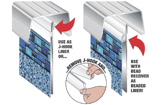 Round Pebble Springs Beaded Embassy Pool Liner