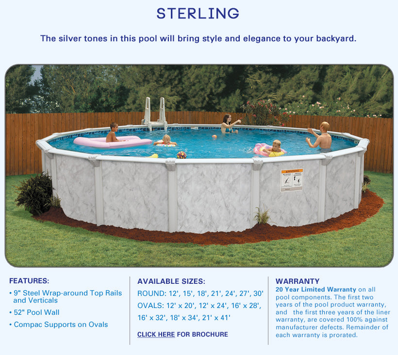 Oval 16x32' Sterling Above Ground Swimming Pool