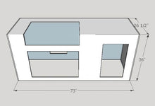 Load image into Gallery viewer, Custom Outdoor kitchen with grill, triple drawer storage, and more.  fully customizable