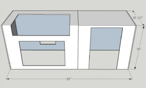 Custom Outdoor kitchen with grill, interior halogen lights, refrigerator and more.  fully customizable