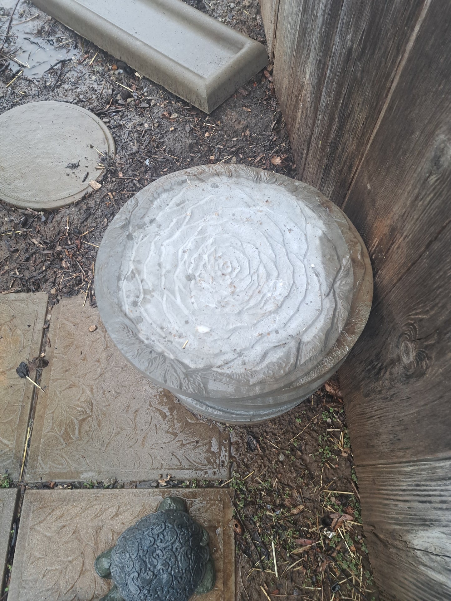 Locally custom poured concrete planters, benches, and pavers