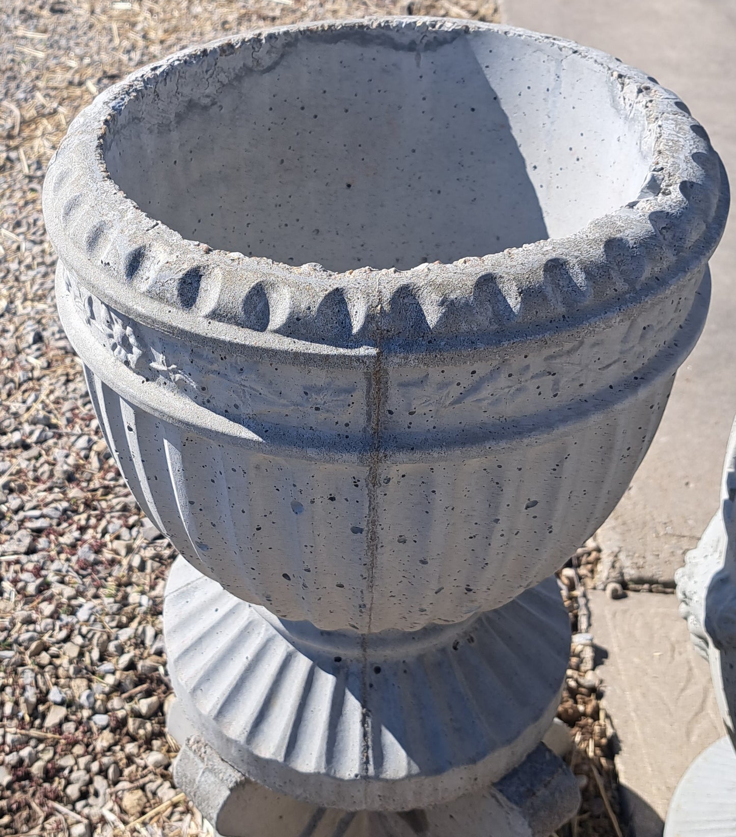 Locally custom poured concrete planters, benches, and pavers