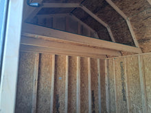 Load image into Gallery viewer, SOLD Repo 10x16 Side Double Lofted Barn Shed with Charcoal roof, Grey walls, and White trim