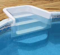 Whispering Wind II In-Step Pool.  For the feel of a below ground pool without the cost!