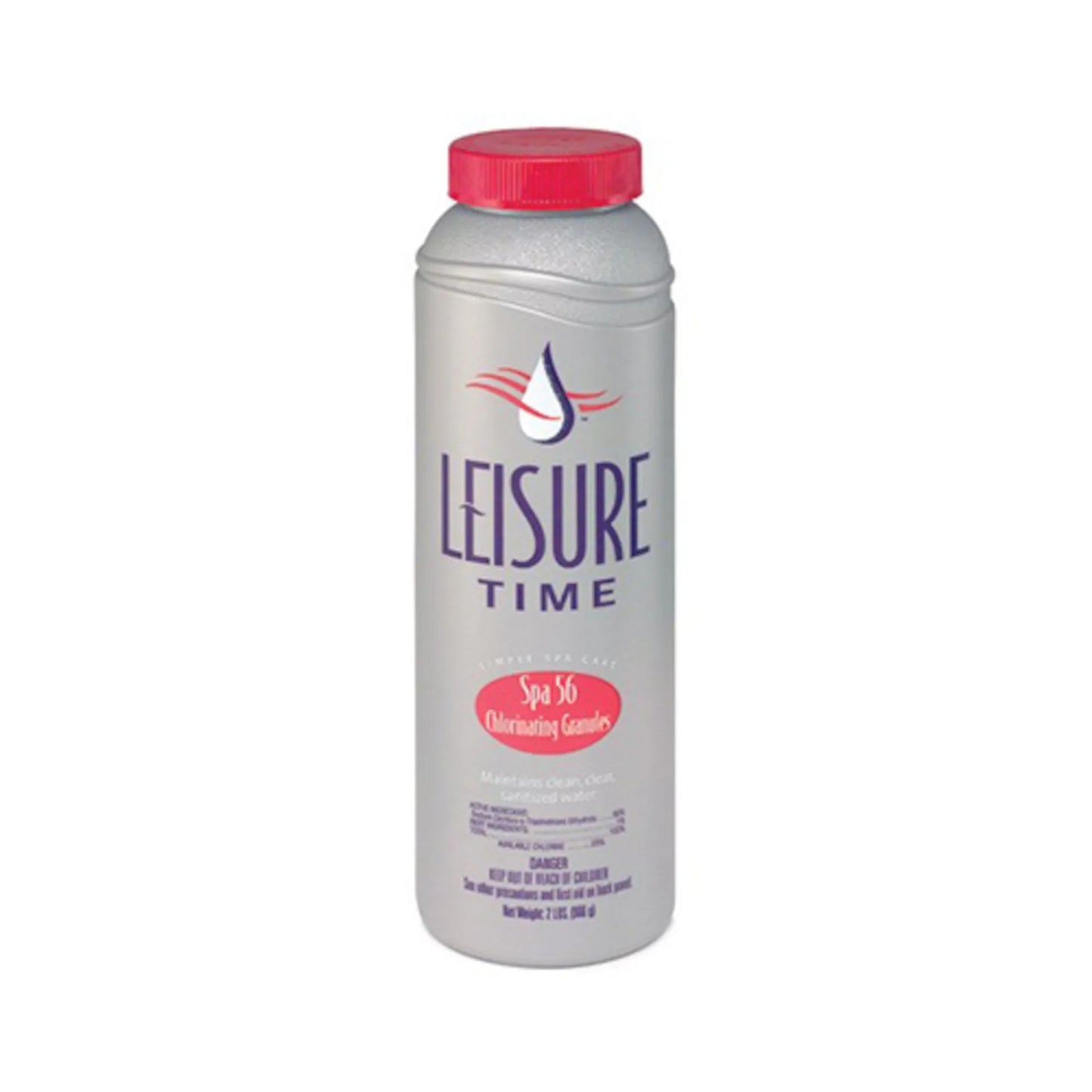 Hot tub spa Leisure Time Sanitizer 56, Chlorine Granules, 2lb Container